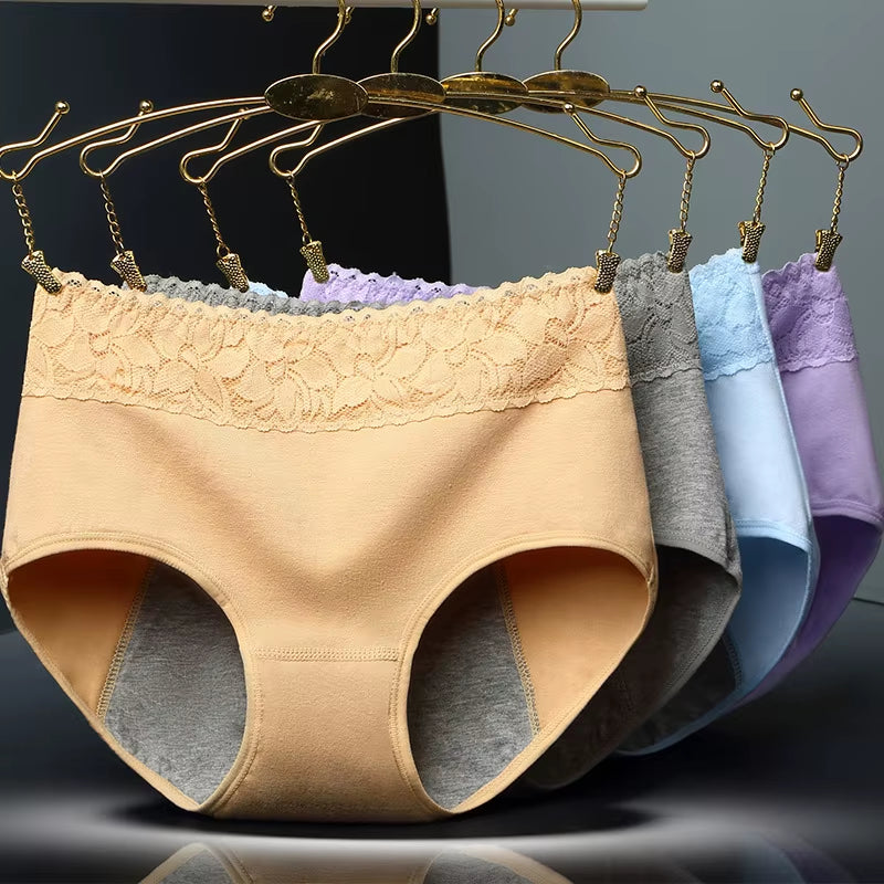 Menstrual Period Panties Women Cotton Leak Proof Underwear Period Panties Health Seamless Female Briefs in the High Waist Warm